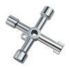 6 In 1 Galvanized Crossing Key Wrench For 5.3mm 6mm 8mm Square 9mm Triangular 7mm Hexagonal 5.7mm Round Holes Zinc Alloy Multiple Tool
