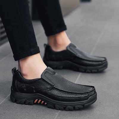 The First Layer of Cowhide Business Casual Leather Shoes for Men 48 Large Size 47 Non-slip Soft Soled Black Mountaineering Shoes