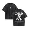 Christian Unisex Women Washed Graphic Print T Shirt Version Casual T Shirt Cotton Christian Vintage T Shirt Harajuku Style