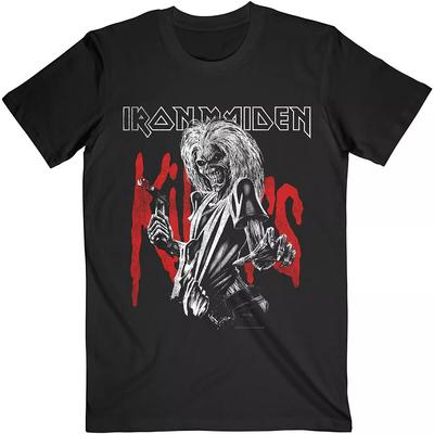 Iron Maiden 'Killers Eddie Distressed' Schwarzes T-Shirt - NEU
