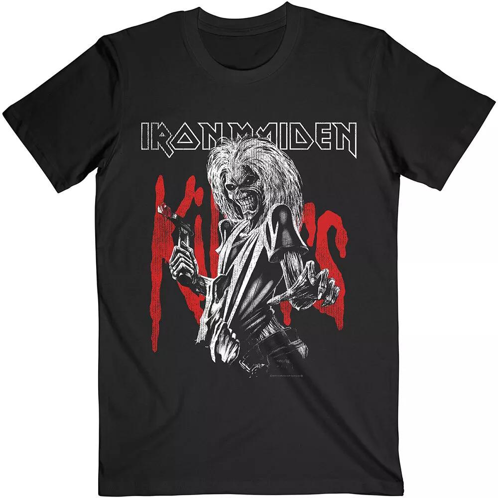 Iron Maiden 'Killers Eddie Distressed' Black T shirt - NEW