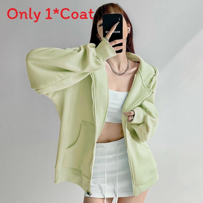 Womens Cozy Hoodie Cardigan With Pockets For Autumn Casual Wear