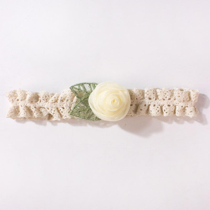 

Новая удобная кружевная детская повязка на голову, милый детский платок с розочкой, летние тонкие детские аксессуары для волос