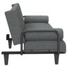 Vidaxl Foldable Sofa With Armrests, Dark Grey, Upholstered