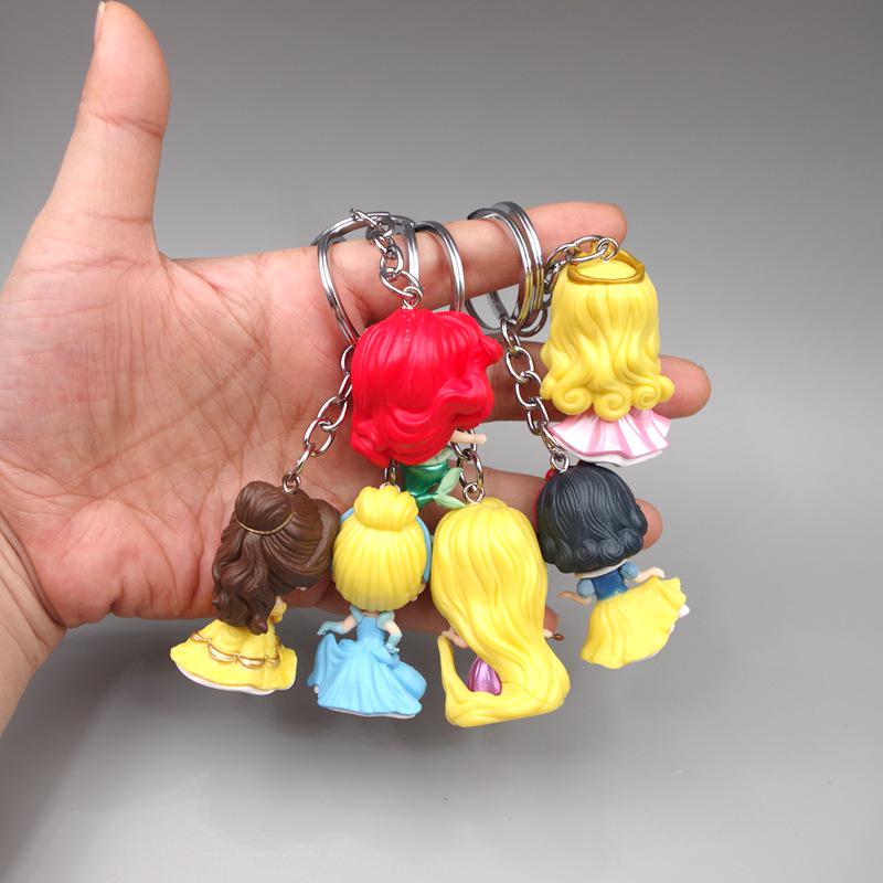 Mermaid Cinderella Rapunzel Keychain Bag Charm Pendant Figurine Gift