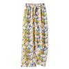 Women's Resort Style Elastic Waist Printed Wide-Leg Pants