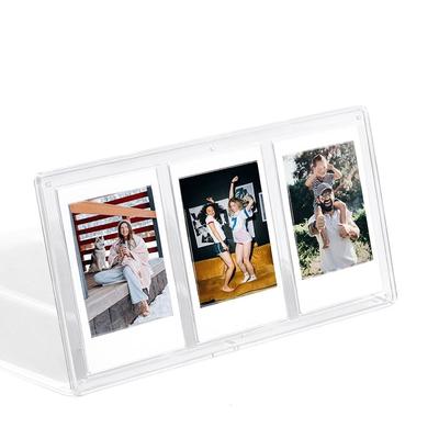 Transparent Picture Holder Vertical 3 Inch 3 Slots Photo Frame Instant Film Camera Photo Table For Fujifilm Instax Mini