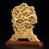 Wood Carving  Dragon, Phoenix Decorative Statue Chinese Mascot Mythical Beast Home and Office Decoration Ornaments