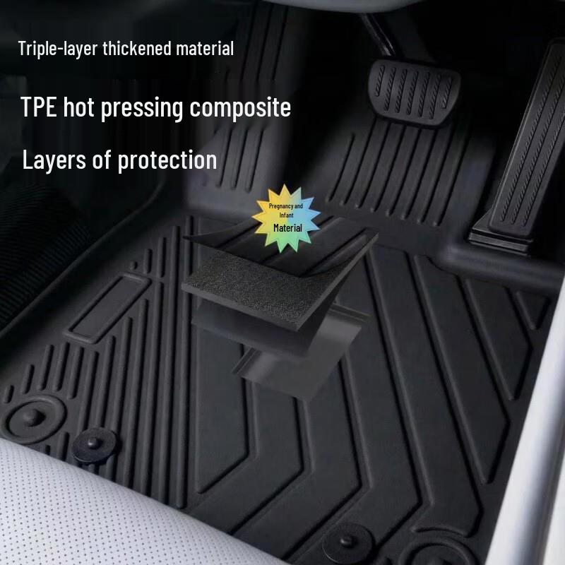 Premium TPE Foot Mats for Cadillac ATS: High-Density, Vehicle-Specific, Safe for Mother & Baby