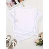 European Size Cute Flower & Letter Print Casual T-shirt, Crew Neck Short Sleeve Top For Spring & Summer, Women's Clothing