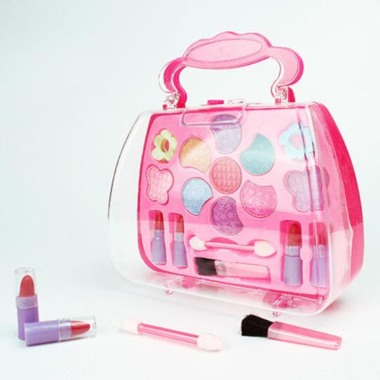 Kids Girls Makeup Set Eco-friendly Cosmetic Pretend Play Kit Princess Toy Gift