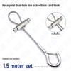 Adjustable Steel Wire Rope Safety Lanyard with Locking Snap Hook for Fall Protection and Sound System Suspension, 1.5-4mm.