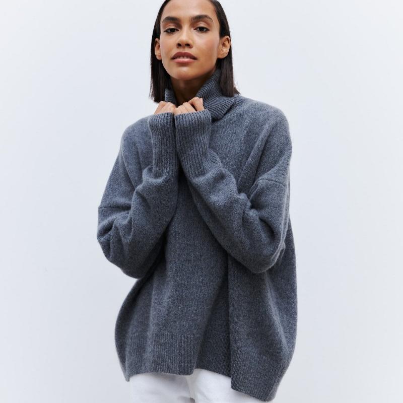 Autumn New Long Sleeve Pullover Knitted Sweater Women Fashion Loose Outerwears Women Winter Sweaters Elegant Vintage Solid Casual Knit Jumpers 24912