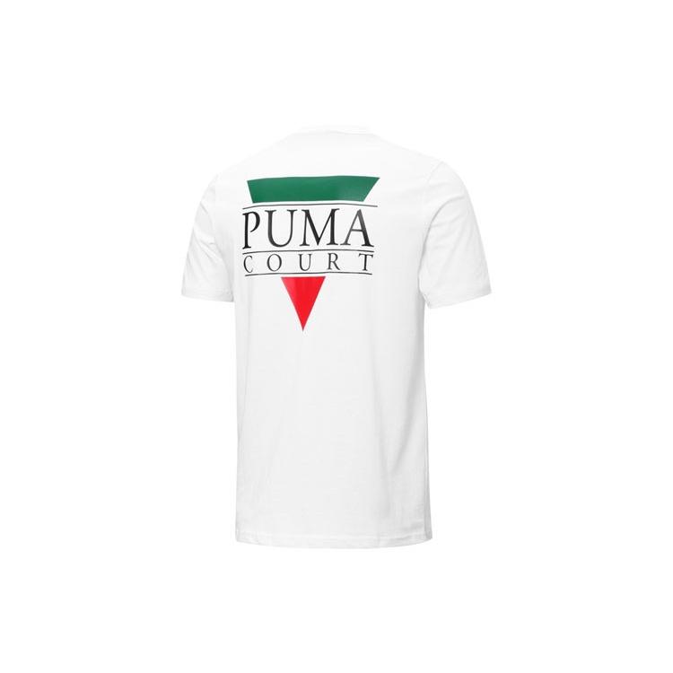 PUMA Tennis Club Graphic Tee White Men s 536958-02 XXL