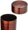 Tatsumiya Round Tea Cherry Wood 56701 Caddy, Grain, Large,