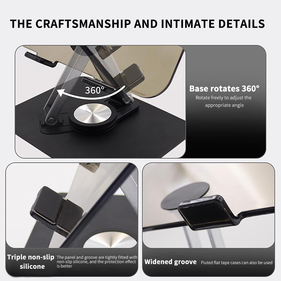 Universal Adjustable Mobile Phone Holder Portable Composite Acrylic Desktop Stand For iPhone 15 iPad Samsung Huawei Xiaomi 14