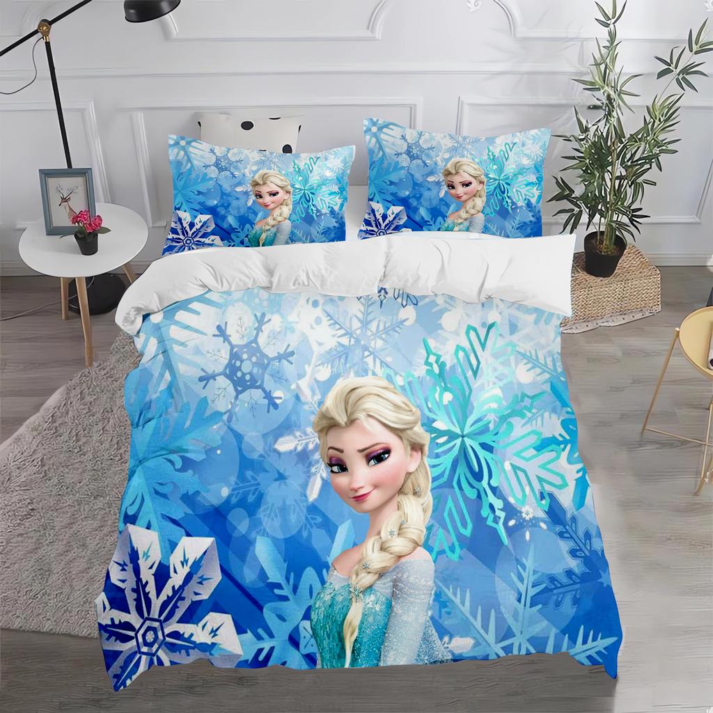 Frozen Cartoon Quilt Cover Cute Printed Comforter 100% Polyester Bedding Anime Duvet Twin Size Children Gift Various Sizes