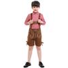 Kostium Oktoberfest dla chłopca Niemiecki Styl Bawarski Strój na występ dla dzieci Czerwona Kratka Festiwalowy Taniec