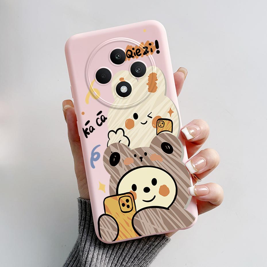 For Oppo Reno12 F CPH2637 Case Cute Rabbit Panda Shockproof Silicone TPU Back Cover for Oppo Reno 12F Reno12F 5G 2024 Soft Case