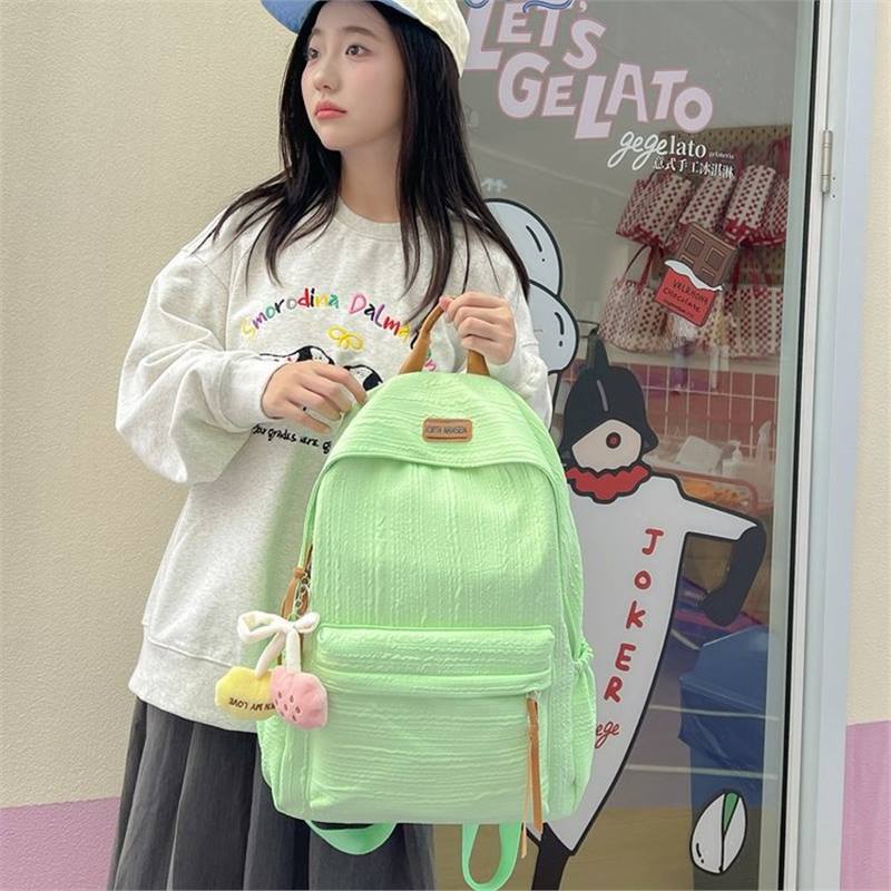 Schoolbag new backpack female junior high school high school student college student schoolbag simple large capacity backpack schoolbag wholesale