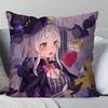 Murasaki Shion Anime Hhololive Pillow Case Fashion Square Pillowcase Bedroom Sofa Room Ins Decoration Leisure
