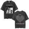 Gewaschenes Vintage Yungblud One More Time Im Cowboy Baby T-Shirt Herren Damen Kleidung Mode Hip Hop Kurzarm Freizeit T-Shirts