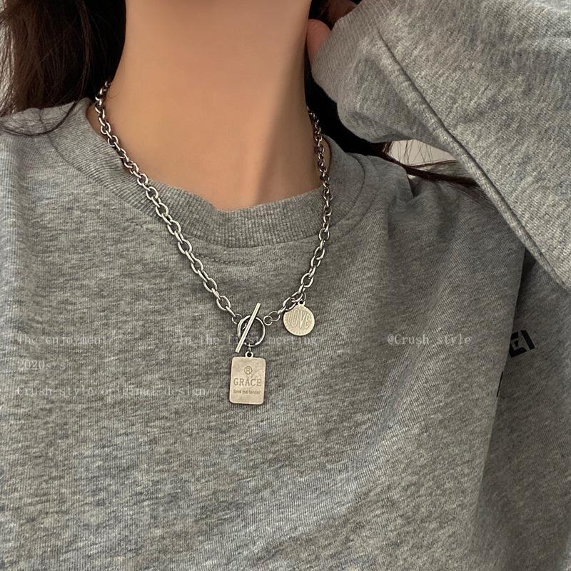 2022 Summer Trend: Unisex Ins Hip-Hop Titanium Steel Coin Necklace