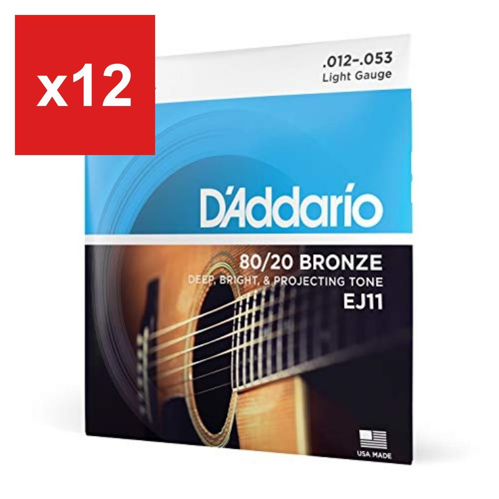 Acoustic Guitar Strings D'Addario EJ11 80/20 Bronze Light .012-.053