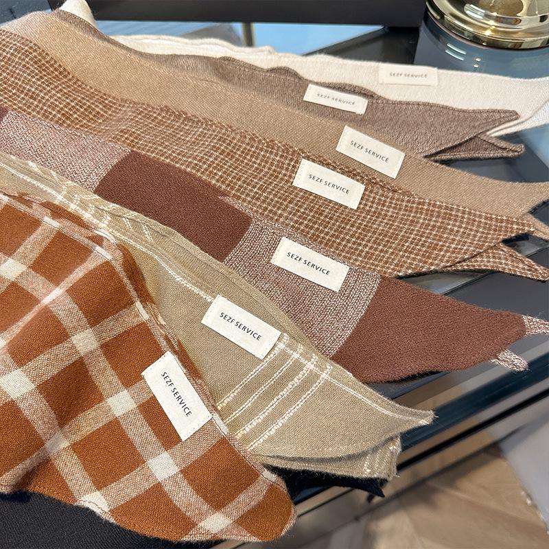 Elegant Diamond Pattern Imitation Cashmere Shawl - Women's Versatile Warm Autumn & Winter Scarf