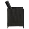Garden Chairs with Cushions 4 Pcs Poly Rattan Black