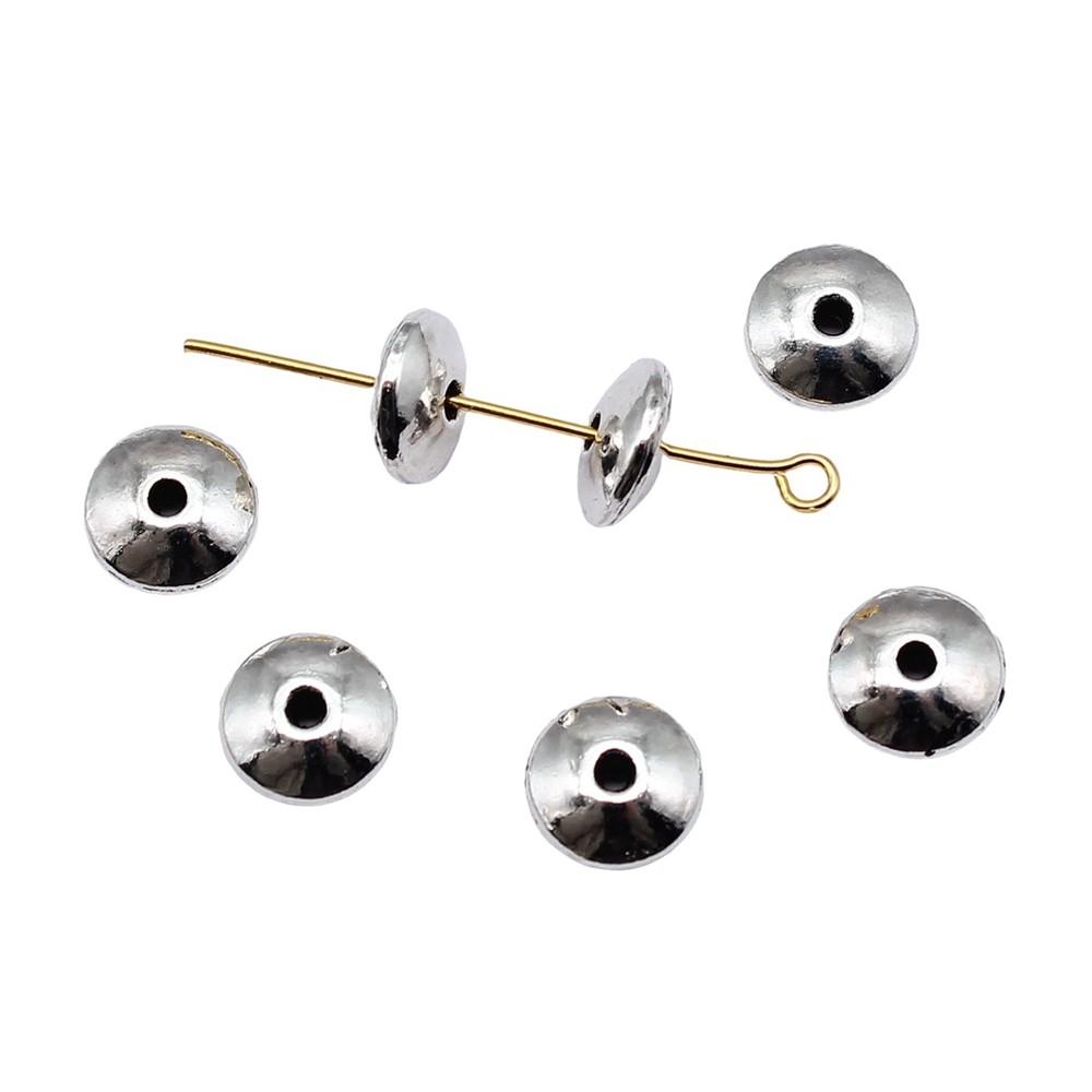 Runde Perlen mit kleinem Loch Antike Metallanhänger Abstandshalter Schmuckherstellung Zubehör