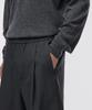 Musinsa Standard One-Pleat Wide Elastic Waist Slacks [Gray]