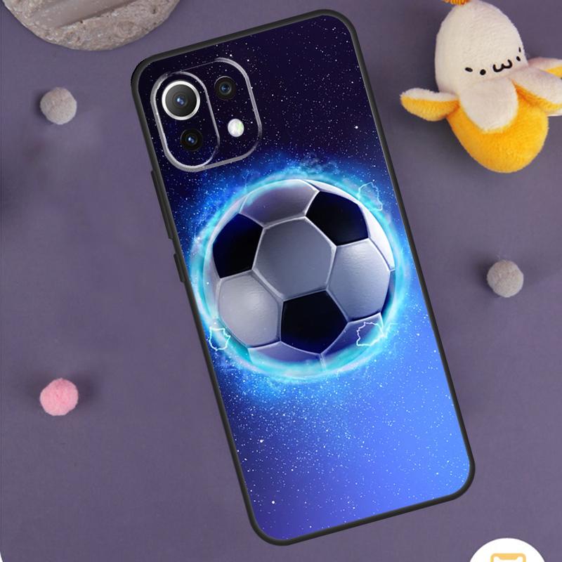 Football Soccer Ball Case For Xiaomi 15 14 Ultra 13T 14T 15T 17 Pro Max POCO F8 Ultra F5 F6 F7 X5 X6 X7 Pro Cover