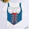 Women's Oktoberfest Festival Printed T-Shirt, Short Sleeve Round Neck Casual Pullover Top