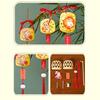 Kit Lanterna di Carta di Bambù Intrecciato Fai da Te Lanterna Cinese di Plastica Portatile per Festa di Primavera Festa di Metà Autunno Decorazione