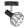 Wall Lamp Holder with Metal Cage E14 Industrial Style Metal Vintage Wall Sconce Holder Matte Black