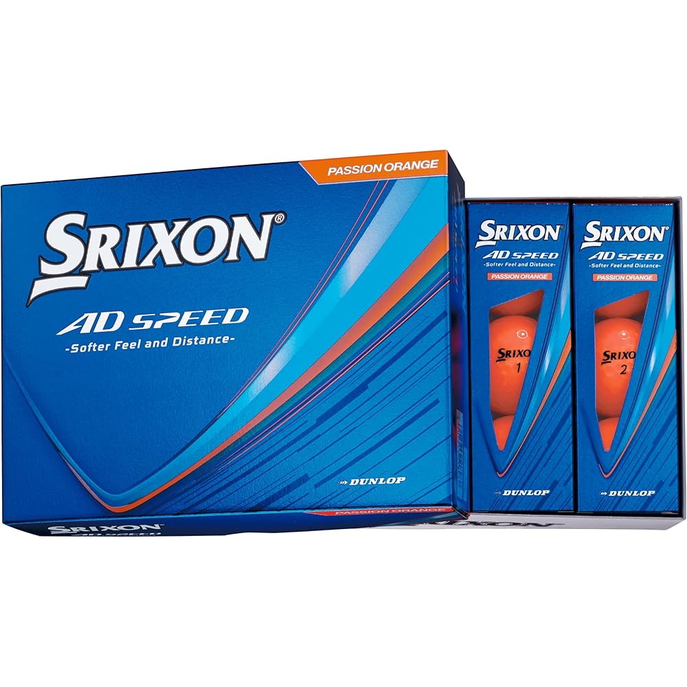 

Dunlop Srixon AD Speed4 Golf Balls Passion Orange 12 Pack