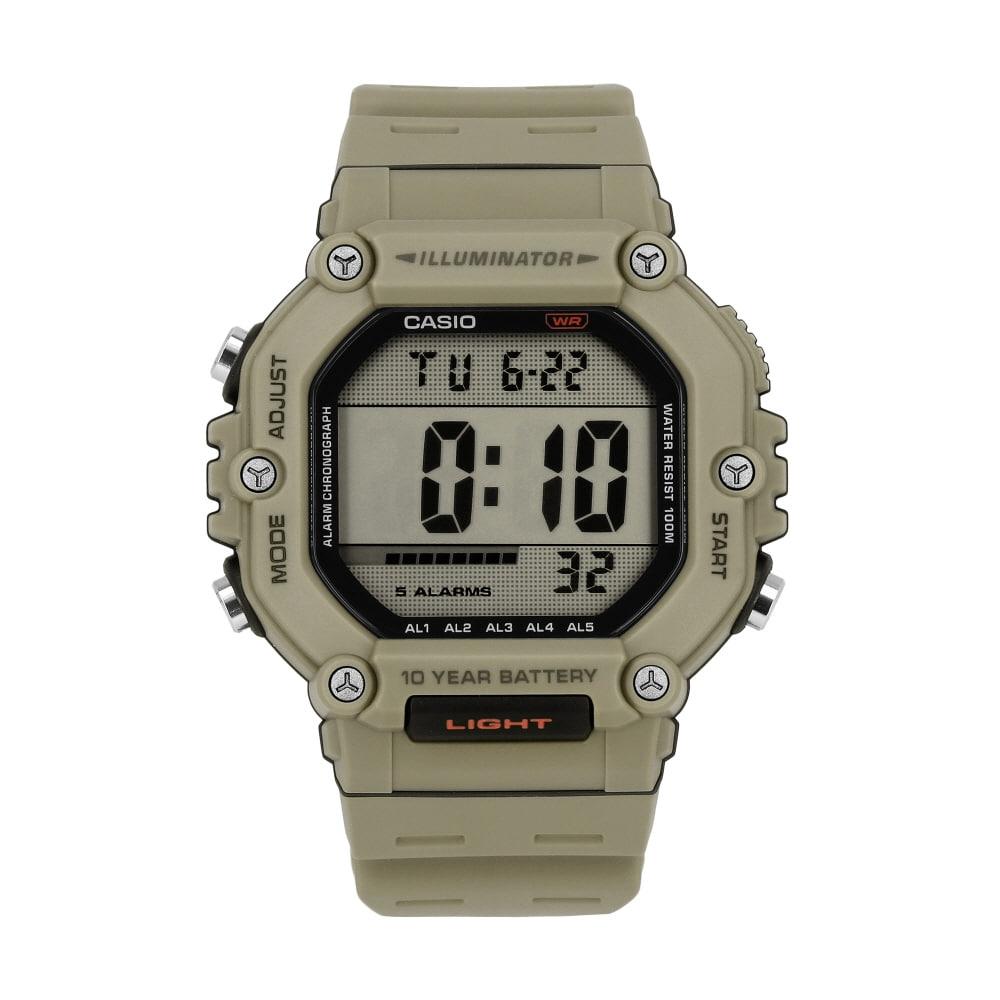 CaSio Men S Digital SportS Military Urethane Watch Ae 1600h 5avdf AE-1600H-5AVDF