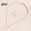Women Jewelry Set 2Pcs/Set Imitation Pearl Necklace Earrings Adjustable Complete