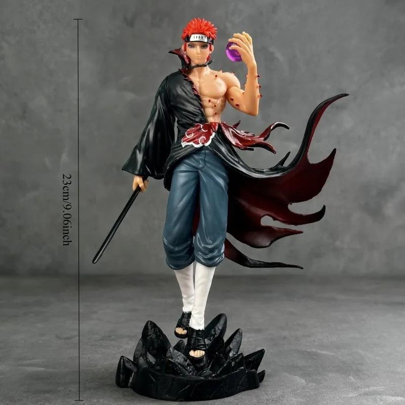 Narutos 23cm PVC Hand-made Hundred Ninja Pain GK Statue Model Toy Anime Character Collection Desktop Ornaments Doll Gift