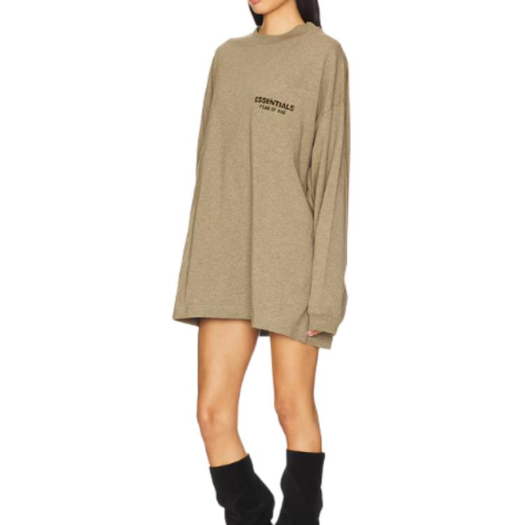 Fear of God Essentials Classic Long Sleeve Tee Homestead Heather Unisex Tops Grey 125AS264182F