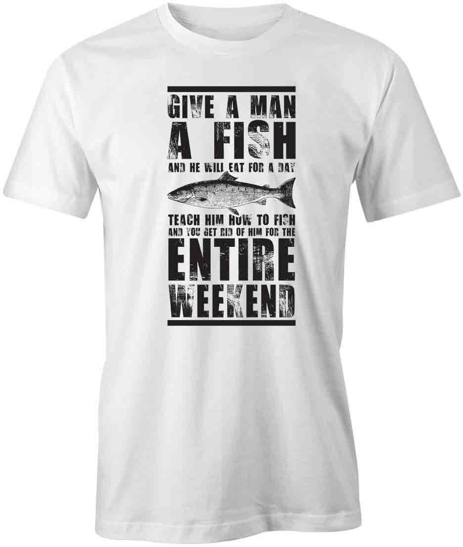 GIVE A MAN A FISH TShirt Tee Short-Sleeved Cotton CLOTHING S1WSA130 XXL
