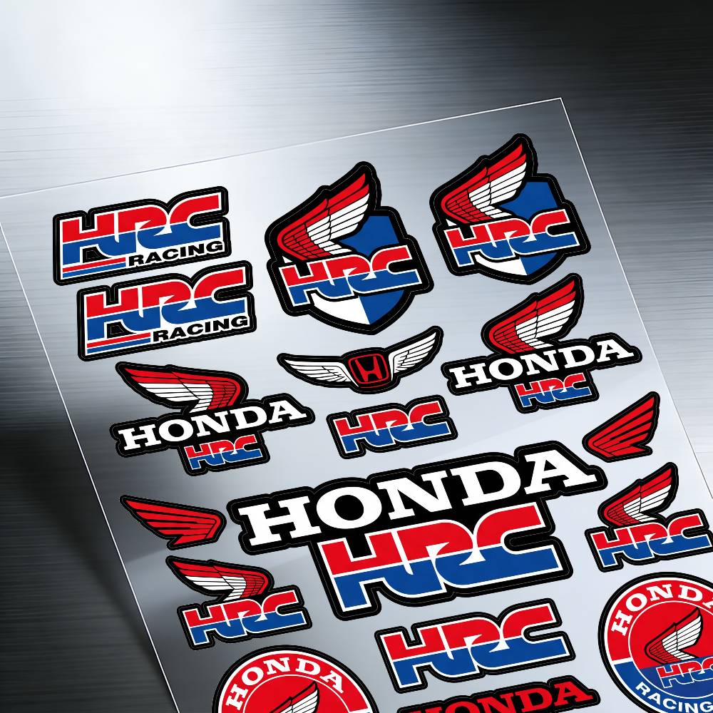 FOR HONDA HRC H WING Motorcycle Reflective Stickers Waterproof Decals for Helmet Scooter Fuel Tank Toolbox Racing XL0