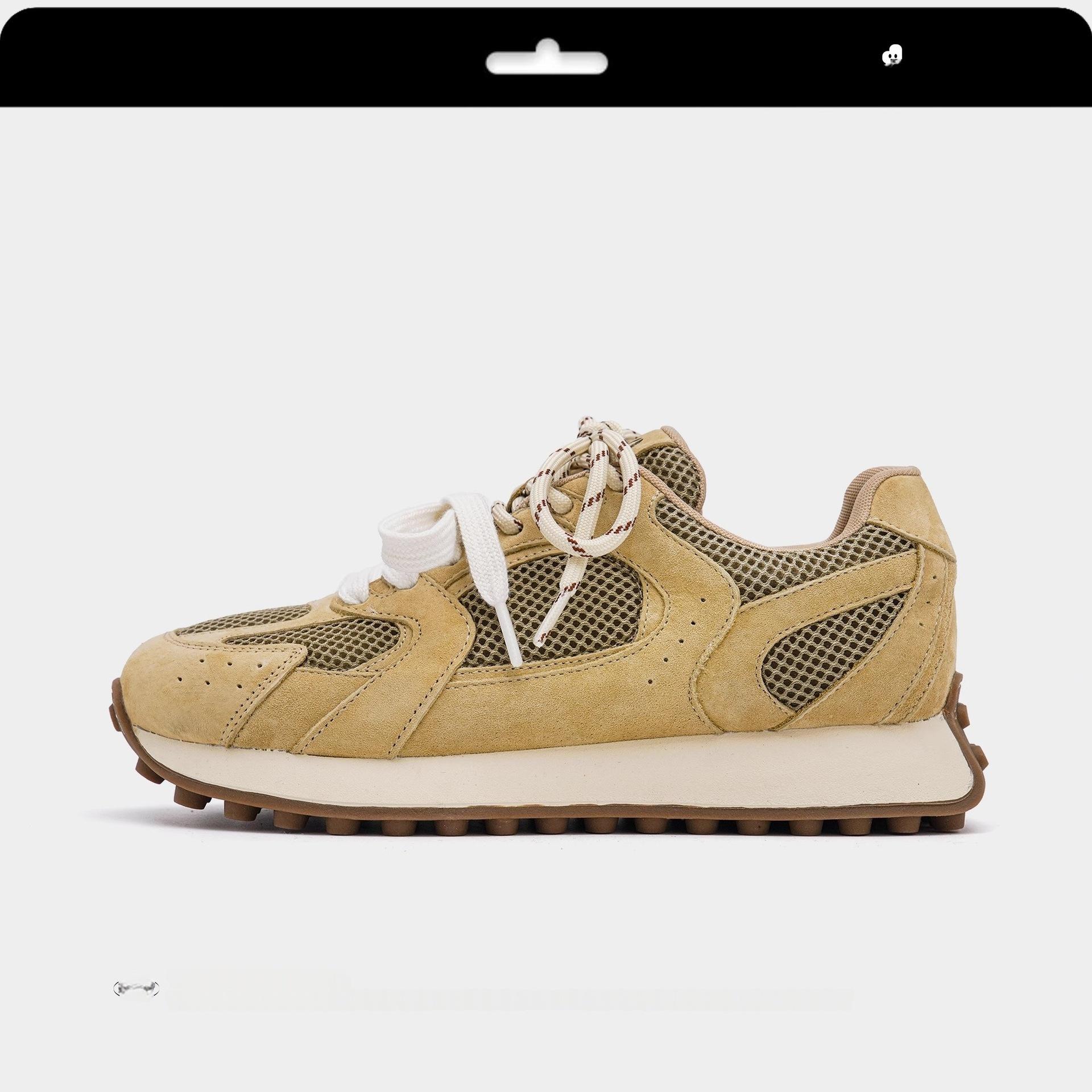 

Кожаные немецкие тренировочные туфли женские 2025 весна новые универсальные на платформе туфли Форреста Гампа сетчатые дышащие на плоской подошве спортивные и для отдыха 40 жёлтый