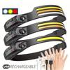 USB Rechargeable COB LED Headlamp,Motion Sensor Headlight with Built-in Battery,Bright Head Flashlight,Outdoor Camping Hiking