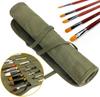22 Slots Paint Brush Storage Holder for Acrylic Oil Watercolor Gouache Artist MultifunctionPaint Brush Roll Up Canvas Pouch Bag