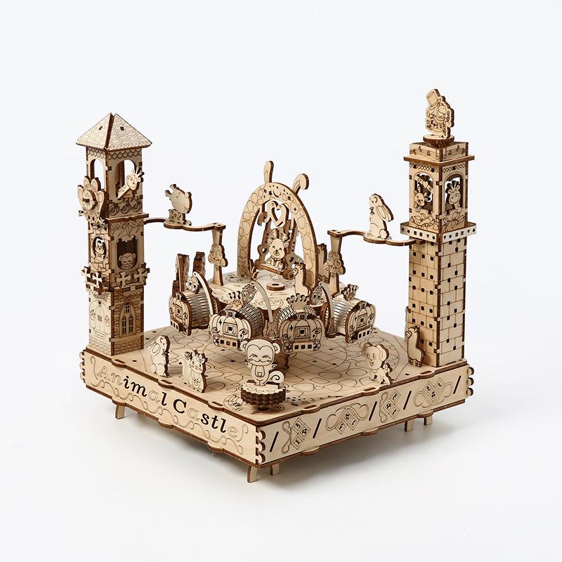 Animal Party Wooden Jigsaw Puzzle Educational Toy and Indoor Ornament for Kids