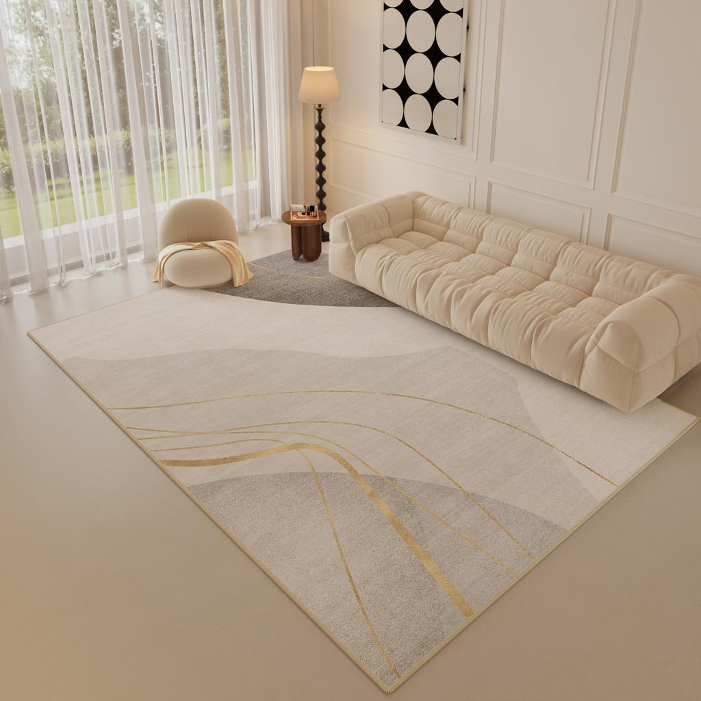 Winter Simple Home Cream Style Carpet Living Room Three-proof Loop Pile Home Bedside Blanket Bedroom Carpet Full Spread