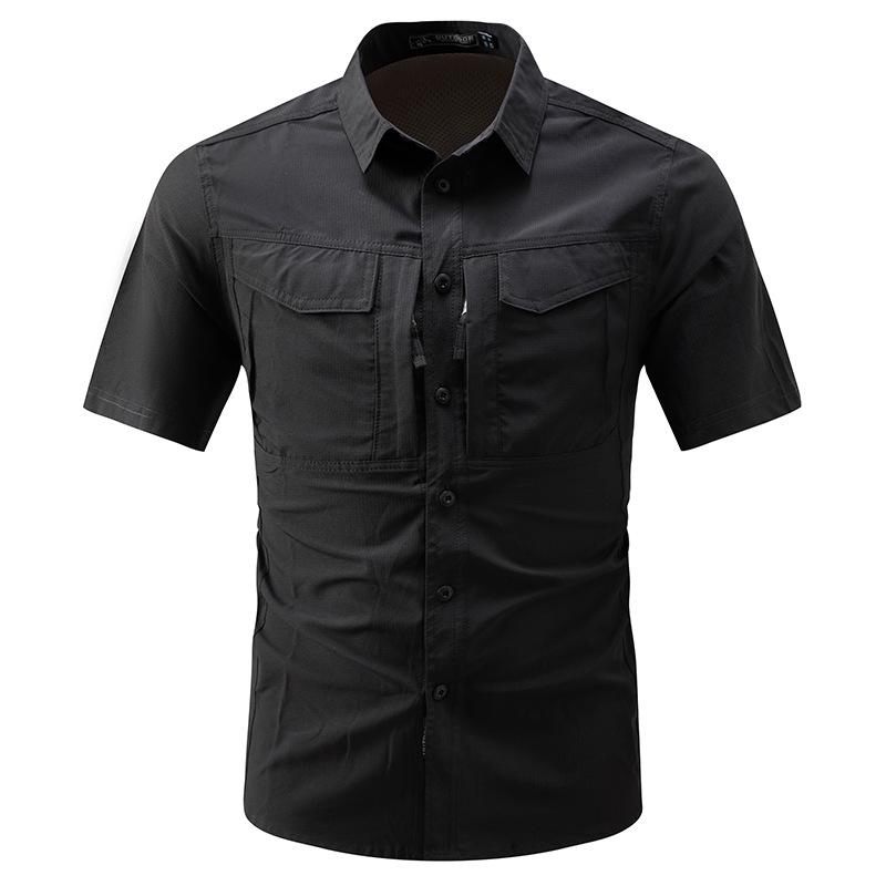 Men's Multi-Pocket Quick-Drying Breathable Workwear Shirt for Spring/Summer 2026