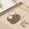 Small Fresh Flowers Diatom Mud Mat Home Bathroom Cute Flower Non-slip Mat Bathroom Absorbent Quick Drying Mat